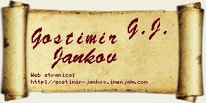 Gostimir Jankov vizit kartica